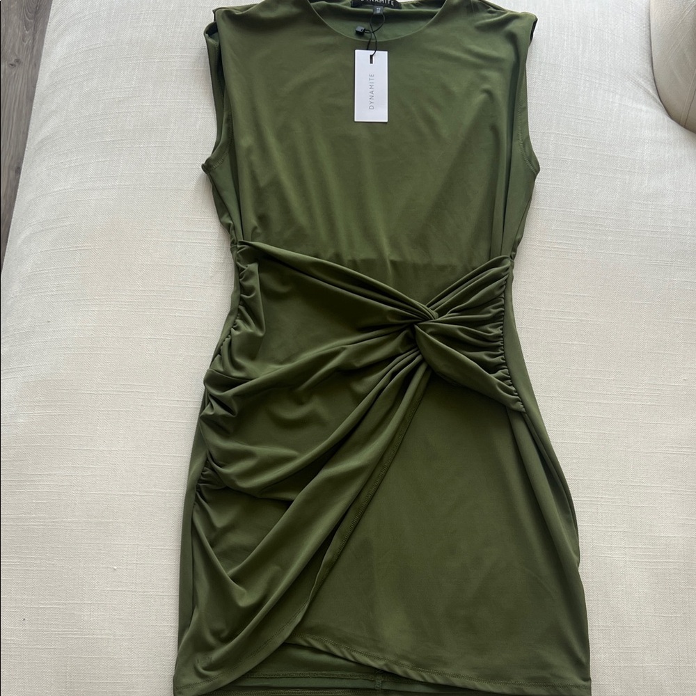 Dynamite Ruched Bodycon Dress (Size S)